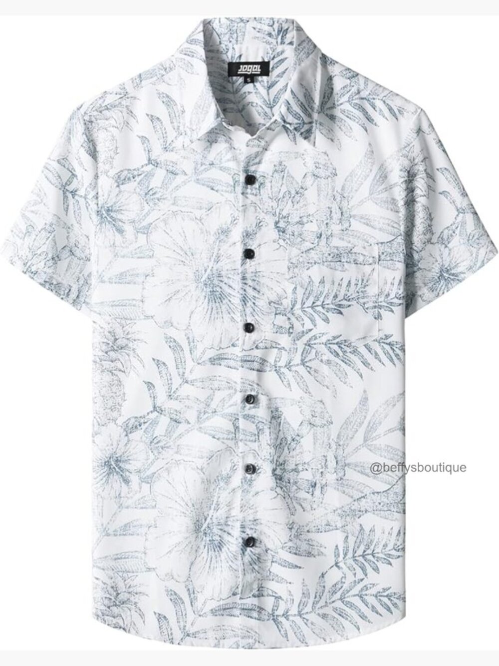 Men's Floral Hawaiian Shirt Short Sleeve Button Down Casual Summer